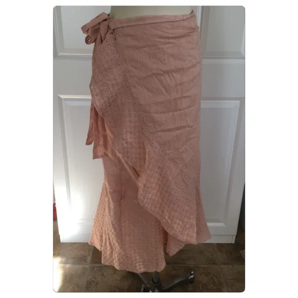 Lane Bryant‎ Eyelet asymmetrical Wrap Skirt