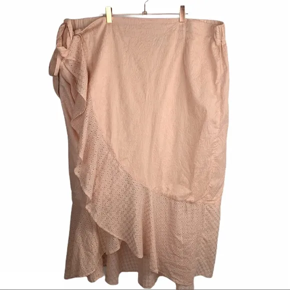 Lane Bryant‎ Eyelet asymmetrical Wrap Skirt