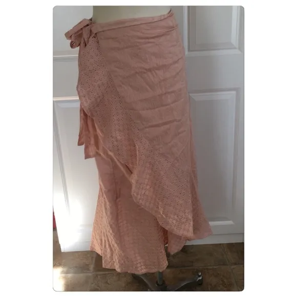 Lane Bryant‎ Eyelet asymmetrical Wrap Skirt