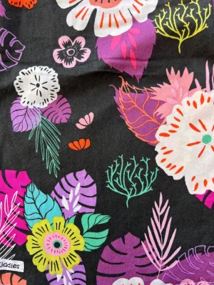 LANI DRESS - FLOWERS in black