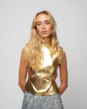 larma top - gold