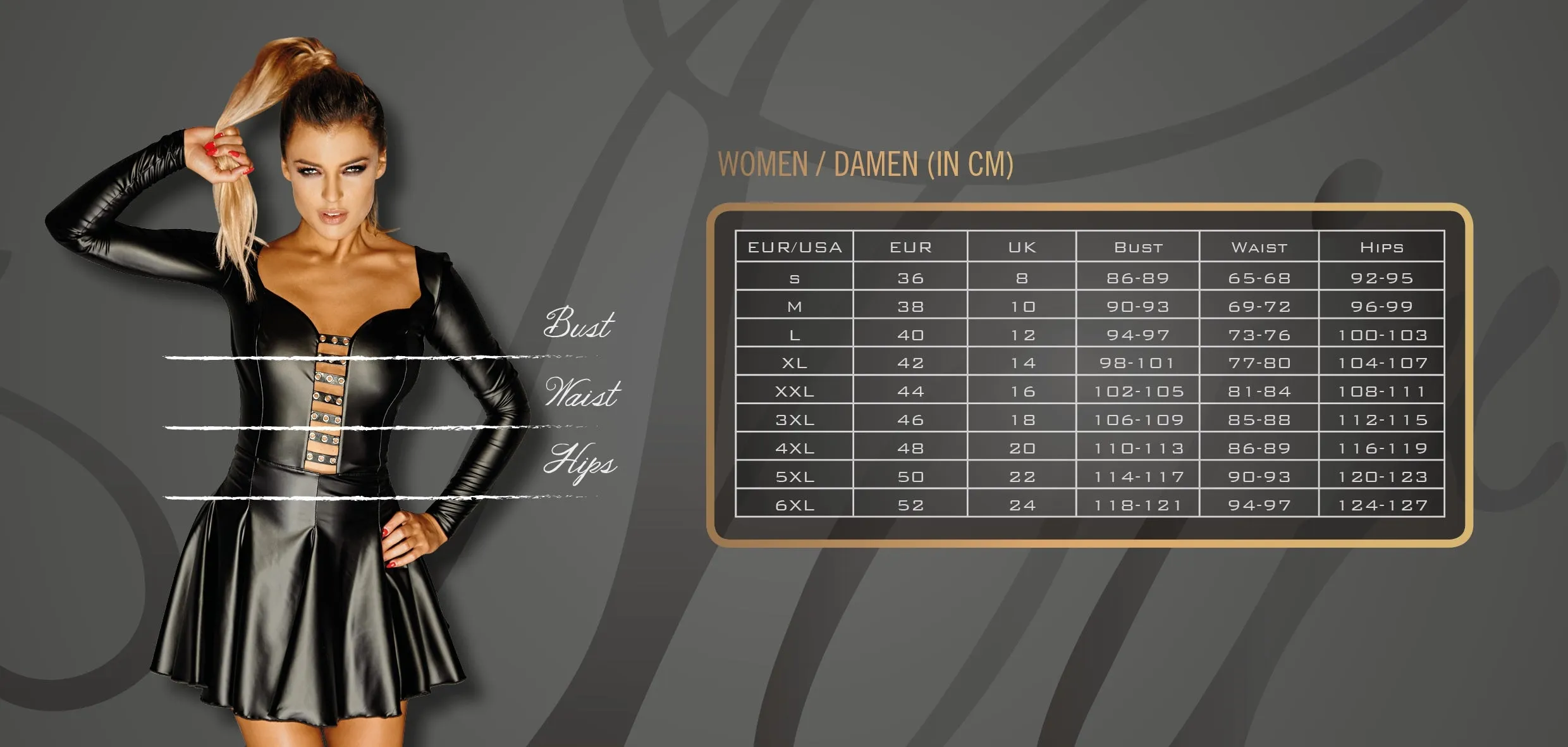 Lasercut Wetlook Pencil Skirt