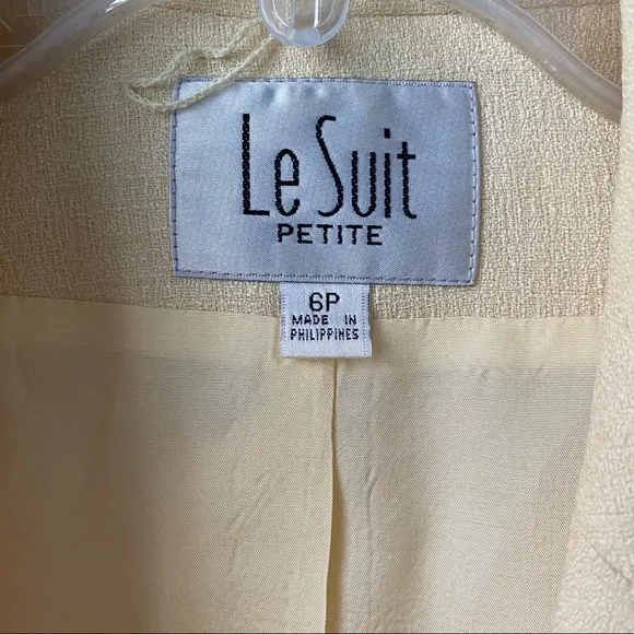 Le Suit Petite Yellow Blazer Jacket