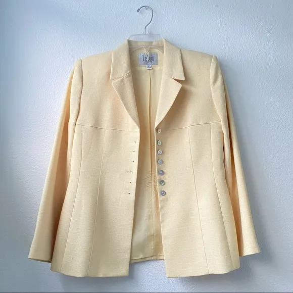 Le Suit Petite Yellow Blazer Jacket