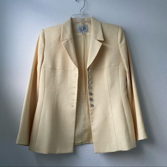 Le Suit Petite Yellow Blazer Jacket