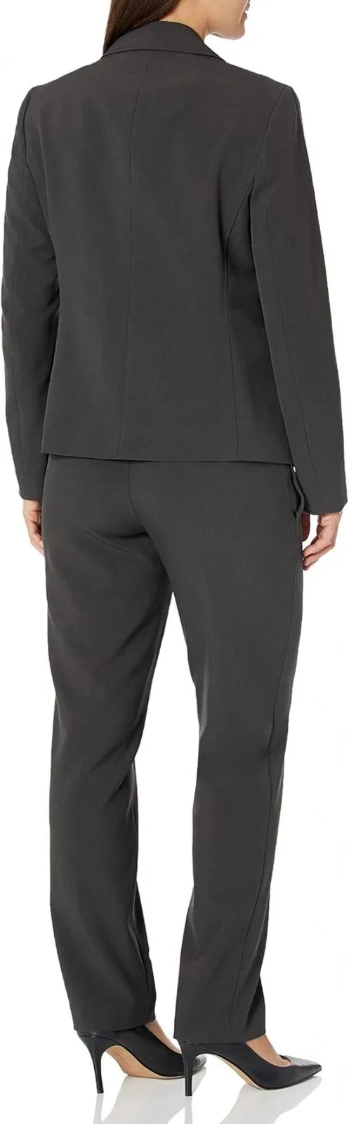 Le Suit Plus Women's Notched-Lapel Blazer Pants Suit 50041009