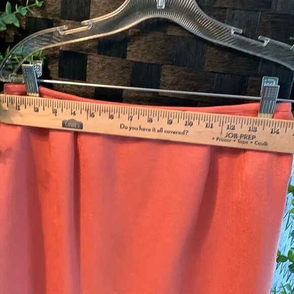 Le Suit Size 8 two-piece skirt/blazer set.  Tangerine/orange