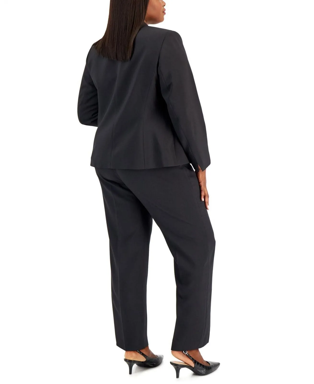 Le Suit Womens Plus Size Single-Button Blazer Suit Jacket 50040873 Black 20W