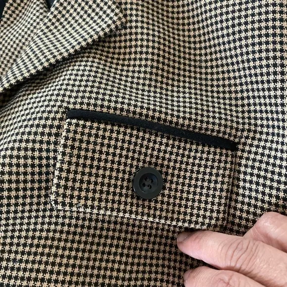 Le Suit/Kasper ASL jacket/Blazer and skirt suit micro plaid in black/beige used