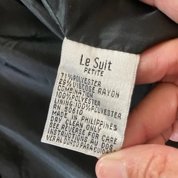 Le Suit/Kasper ASL jacket/Blazer and skirt suit micro plaid in black/beige used