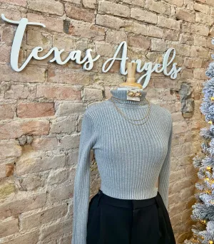 Let's Make A Toast Grey Turtleneck
