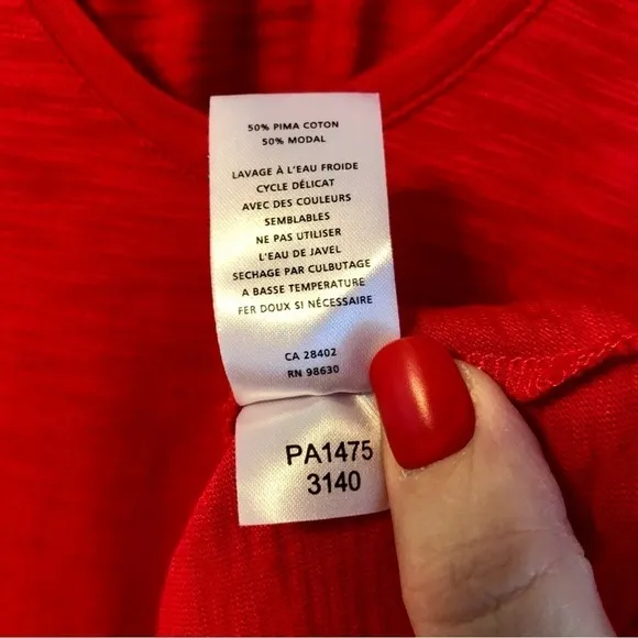 Lilla P Ruffle Sleeve V-Neck Dress Red Size Small