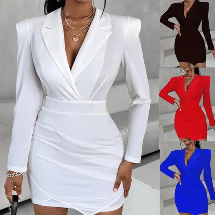 Long sleeved hip hugging dress