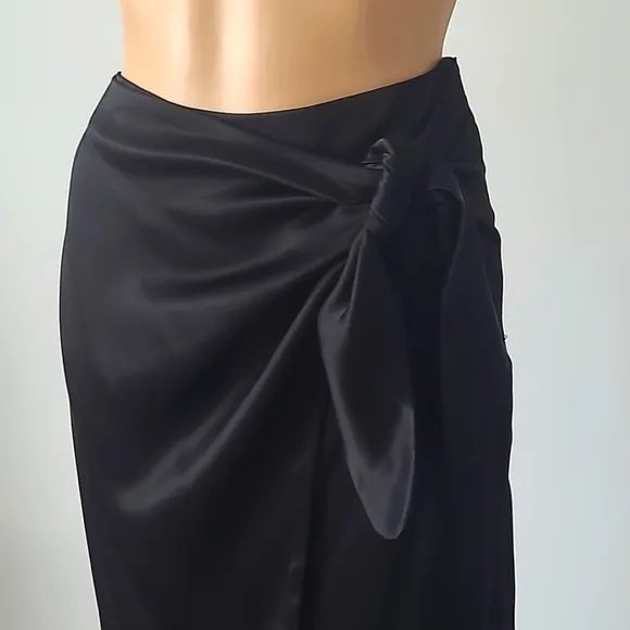 LPA Asymmetrical Wrap  Skirt, Black