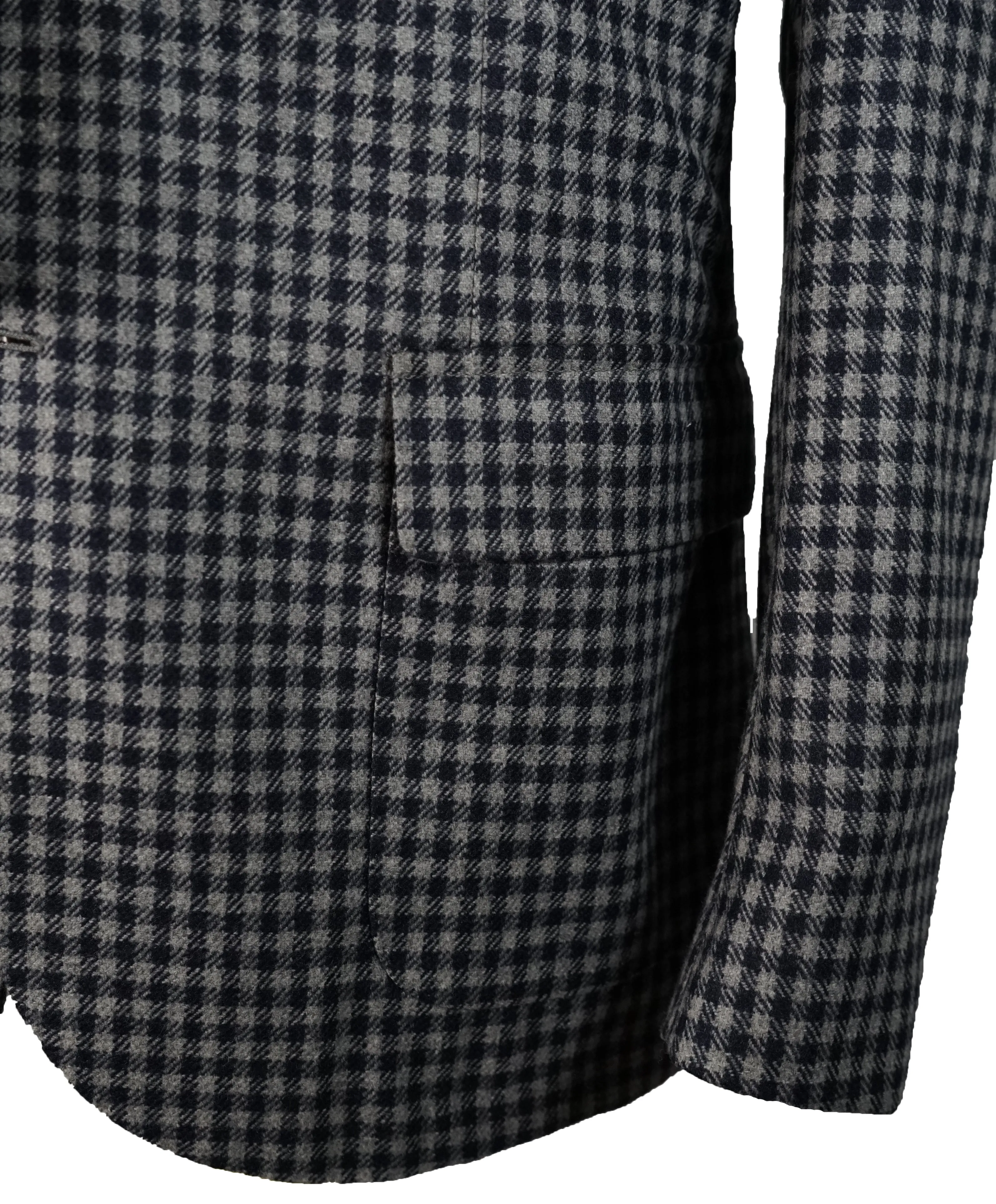 LUIGI BIANCHI MANTOVA - "SLIM" Vested Coat Blazer Pure Wool Check - 46R
