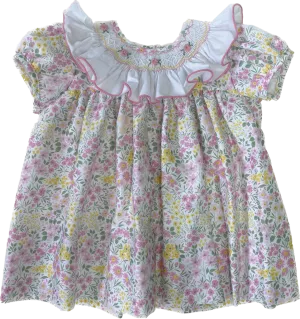 Lulu Bebe Ruffle Collar Floral Dress
