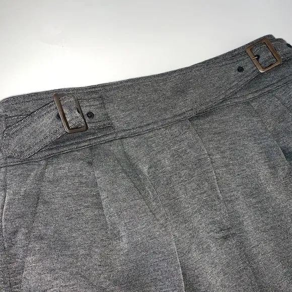 Maeve Gray Double Buckle Pencil Skirt Sz 4