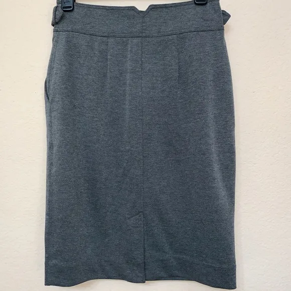 Maeve Gray Double Buckle Pencil Skirt Sz 4