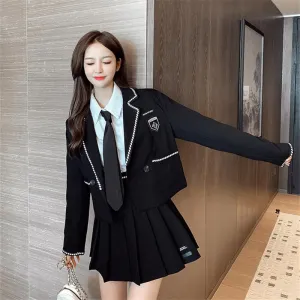 [@maggielivings] JFASHION BLAZER   PLEATED SKIRT SUIT N092304