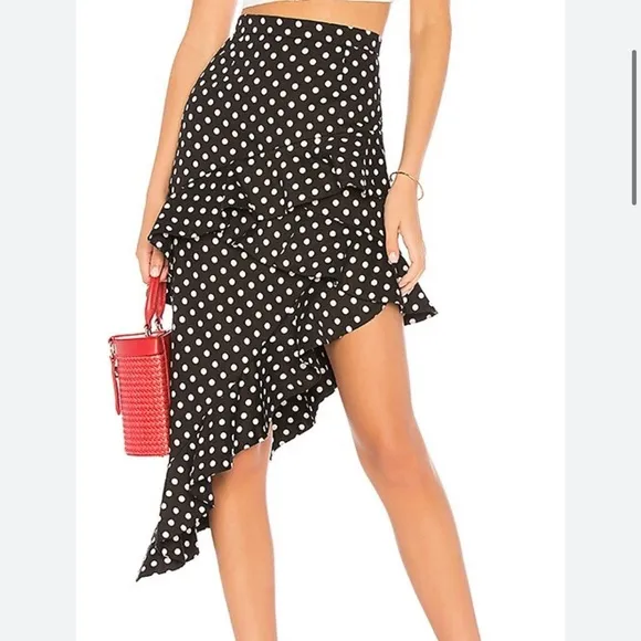 Majorelle Sugar Crush Skirt in Black Dot