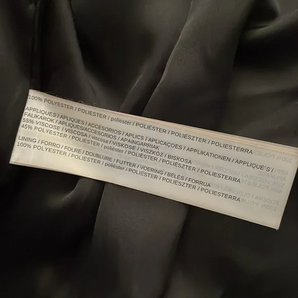 MANGO Size US X-Small Black Velour Velvet Suit Jacket