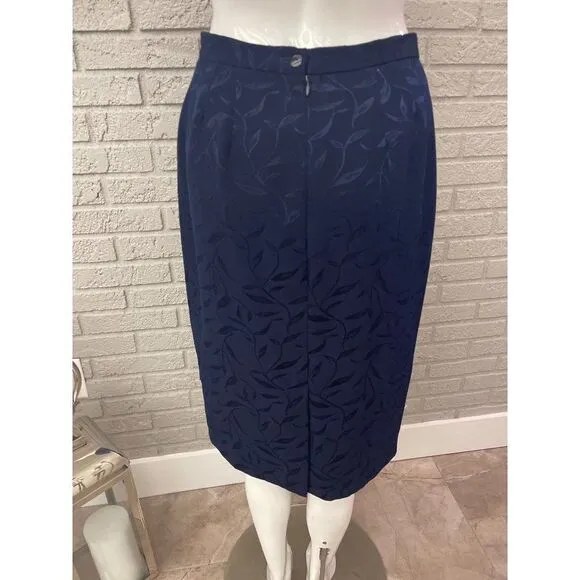 Mariage Mode Navy Blue Skirt &amp; Blazer 2 Pcs Suit Set Size 6