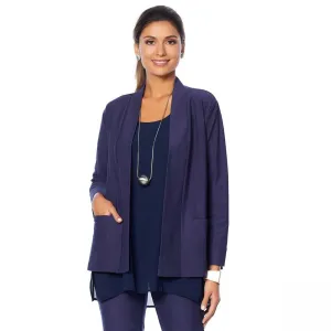 MarlaWynne Women's Plus Size Essential Knit Crepe Blazer Jacket