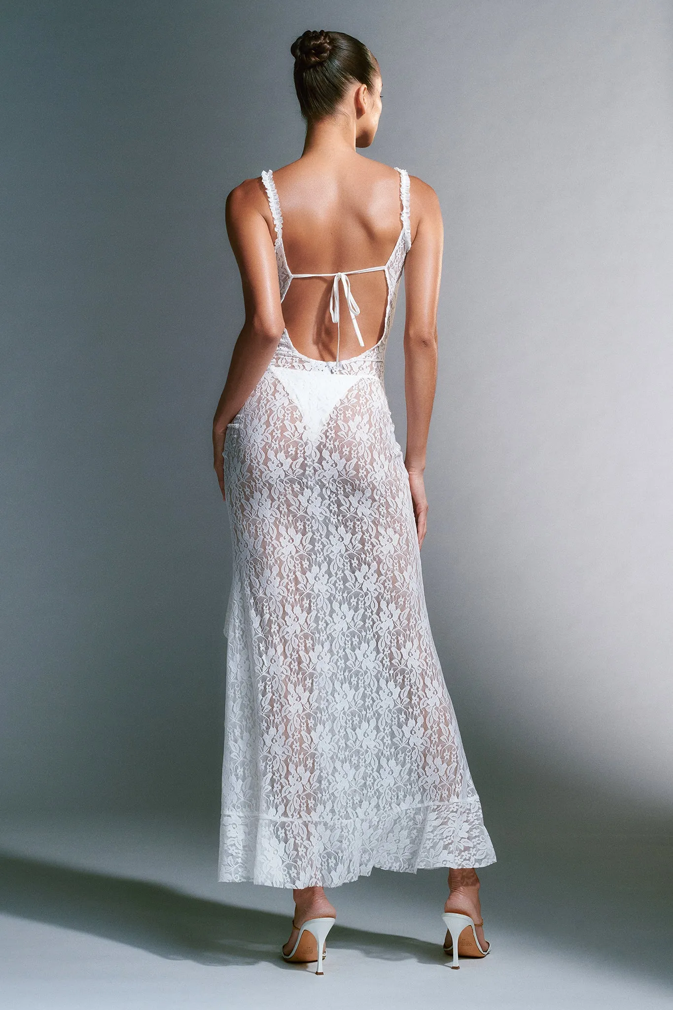 MASIE MAXI DRESS - WHITE : LACE