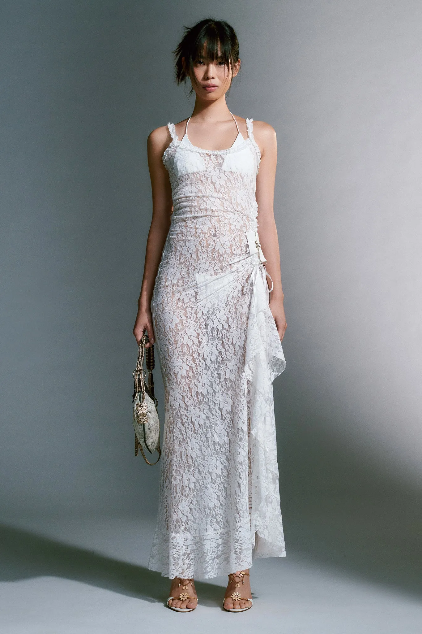 MASIE MAXI DRESS - WHITE : LACE
