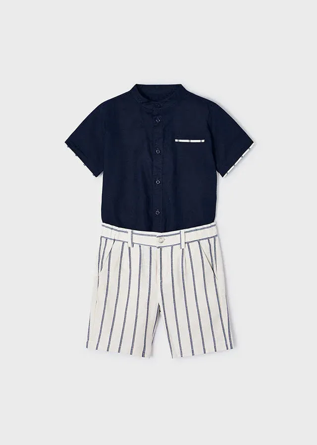 Mayoral Navy Stripe Blazer