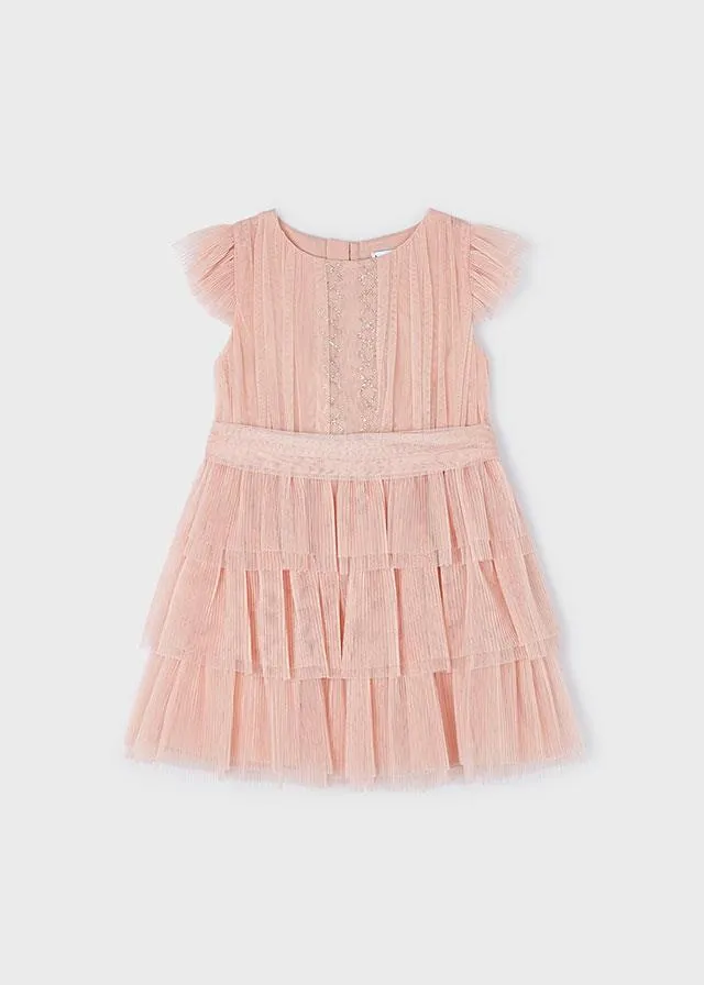 Mayoral Pleated Tulle Dress 3912