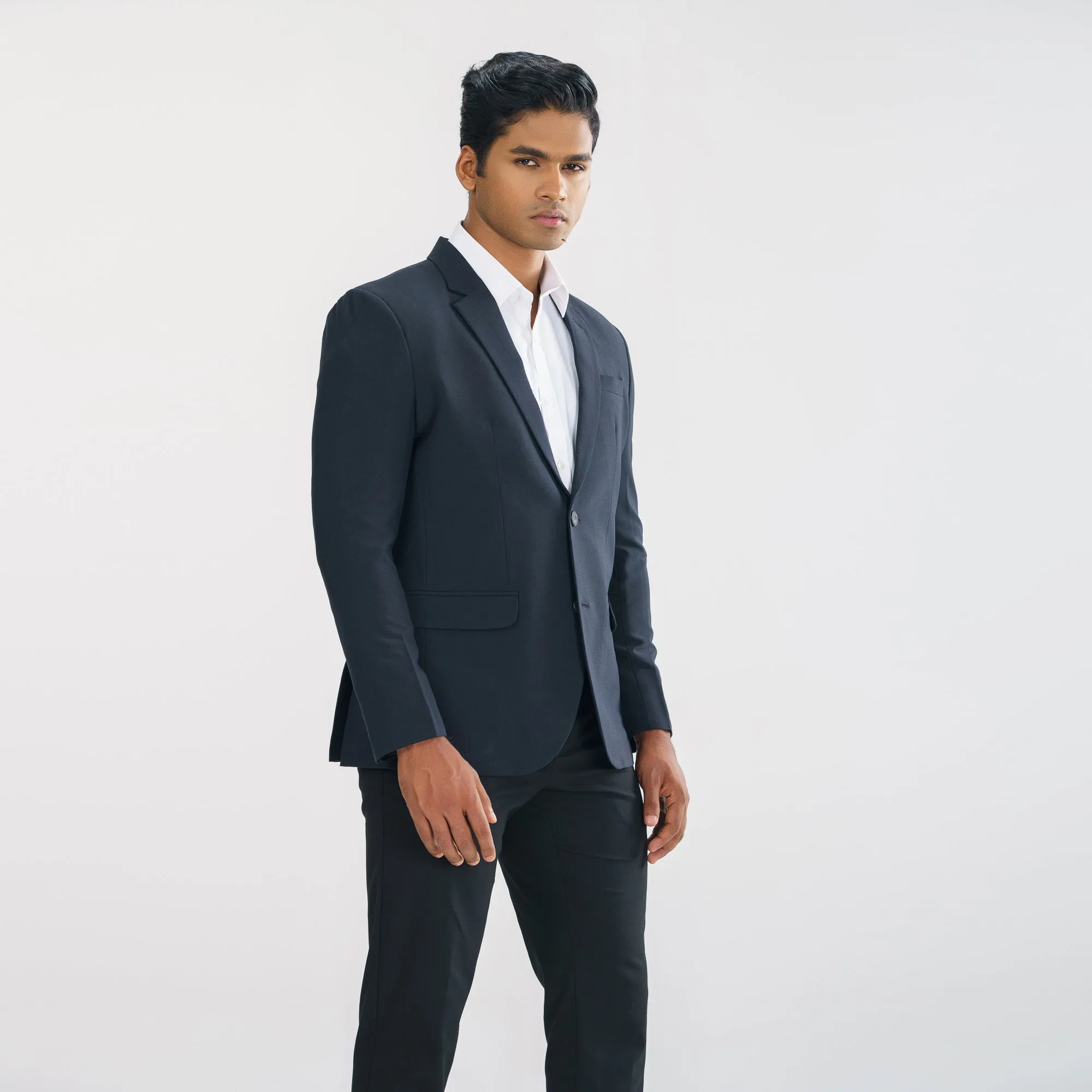 Mens Navy Slim Fit Blazer