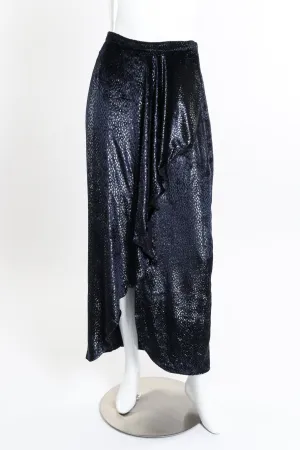 Metallic Silk Velvet Skirt