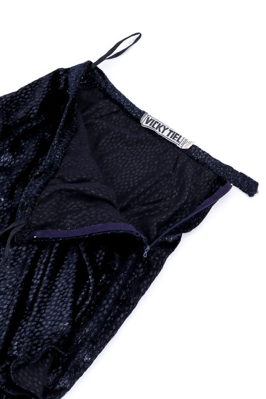 Metallic Silk Velvet Skirt