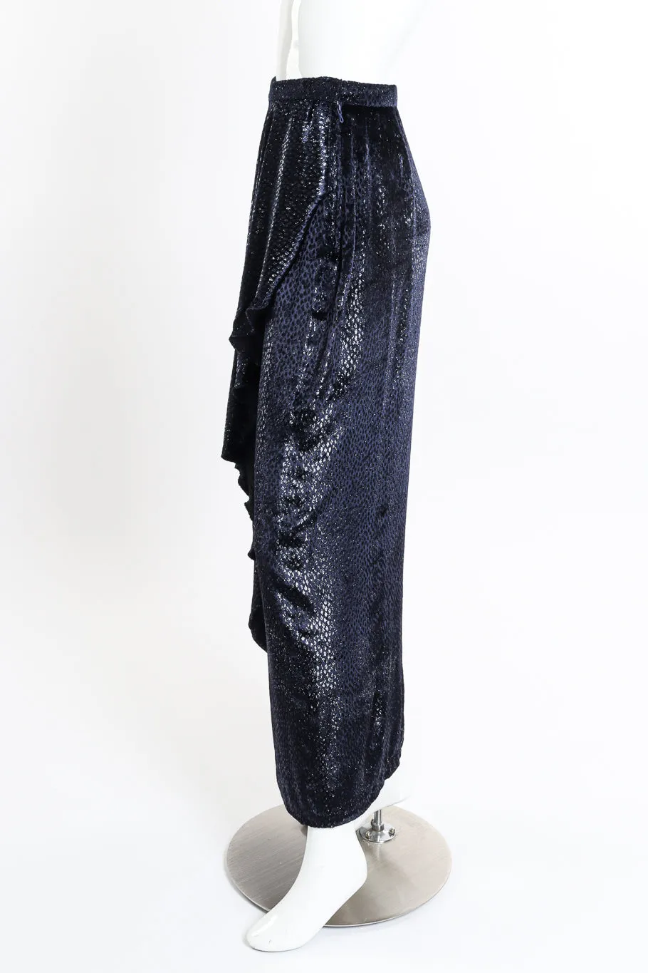 Metallic Silk Velvet Skirt