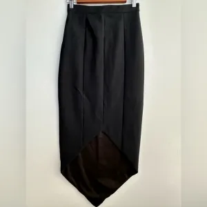 Misha Collection Black‎ Pencil Midi Skirt Asymmetrical Size 4