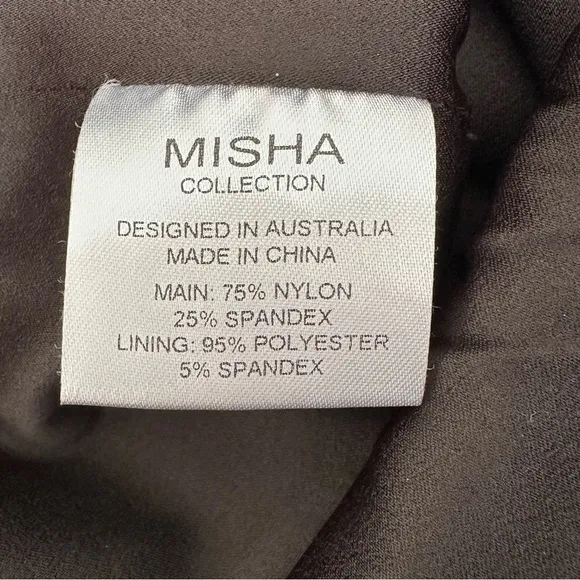 Misha Collection Black‎ Pencil Midi Skirt Asymmetrical Size 4
