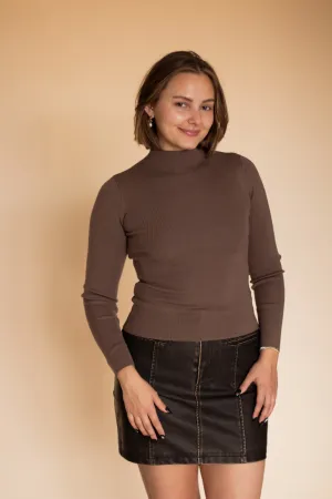 Mockneck Long Sleeve (Chocolate)