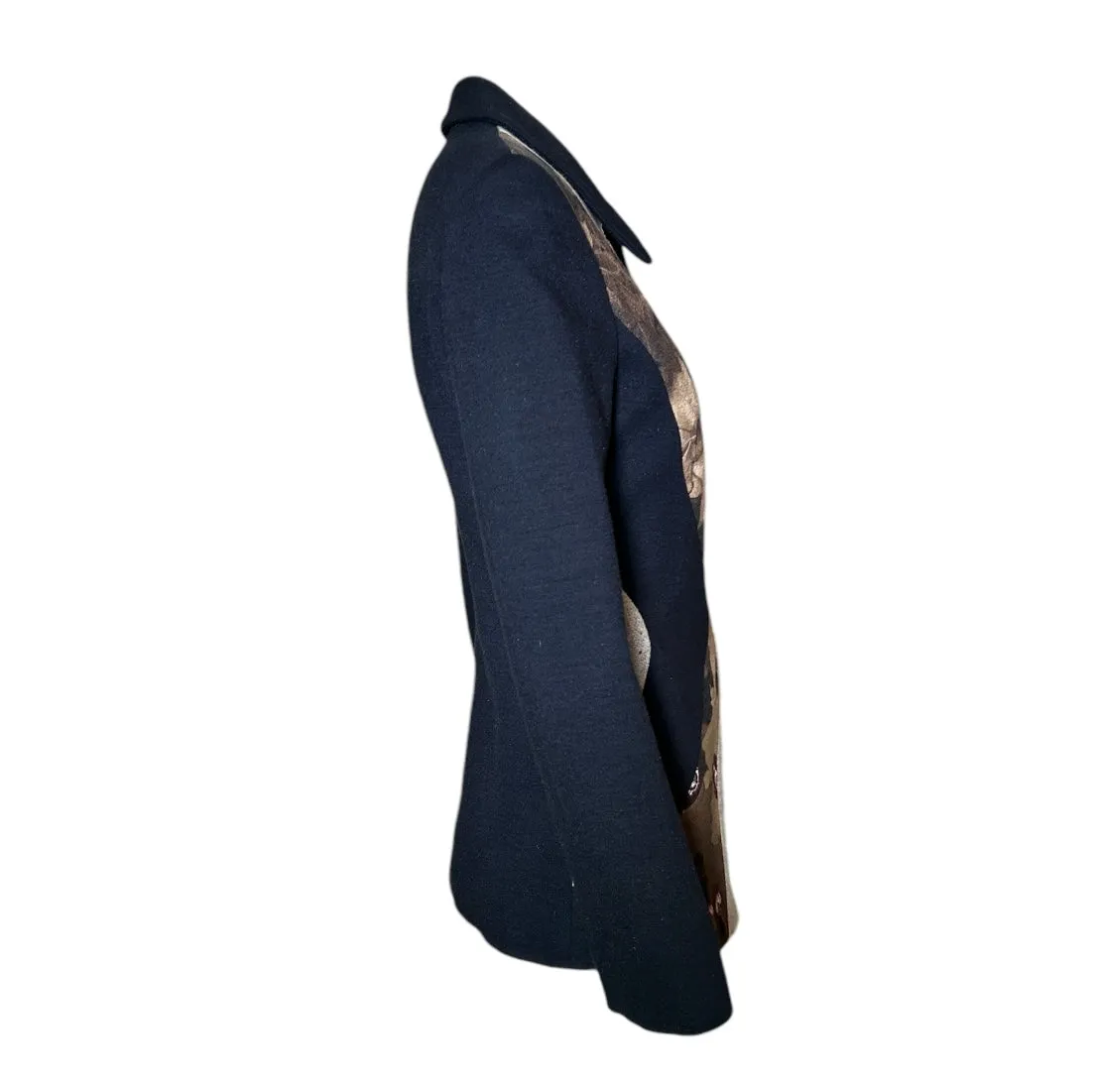 Moschino Couture Autumn Motif Angora Blend Pieced Jacket