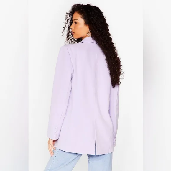 Nasty Gal Suit Yourself Oversized Blazer in Lilac. Never worn. Great for Spring