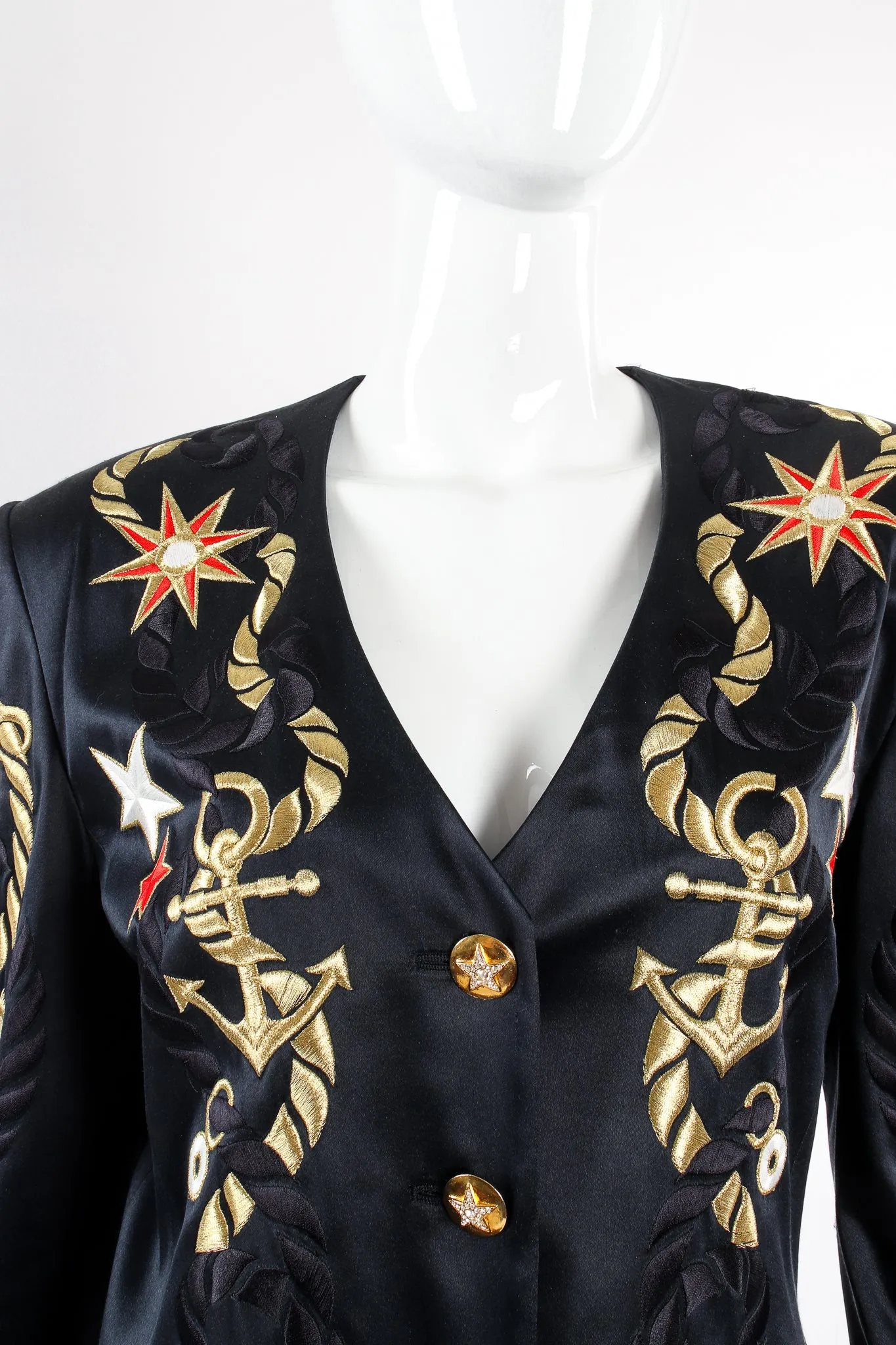 Nautical Embroidered Anchor Jacket