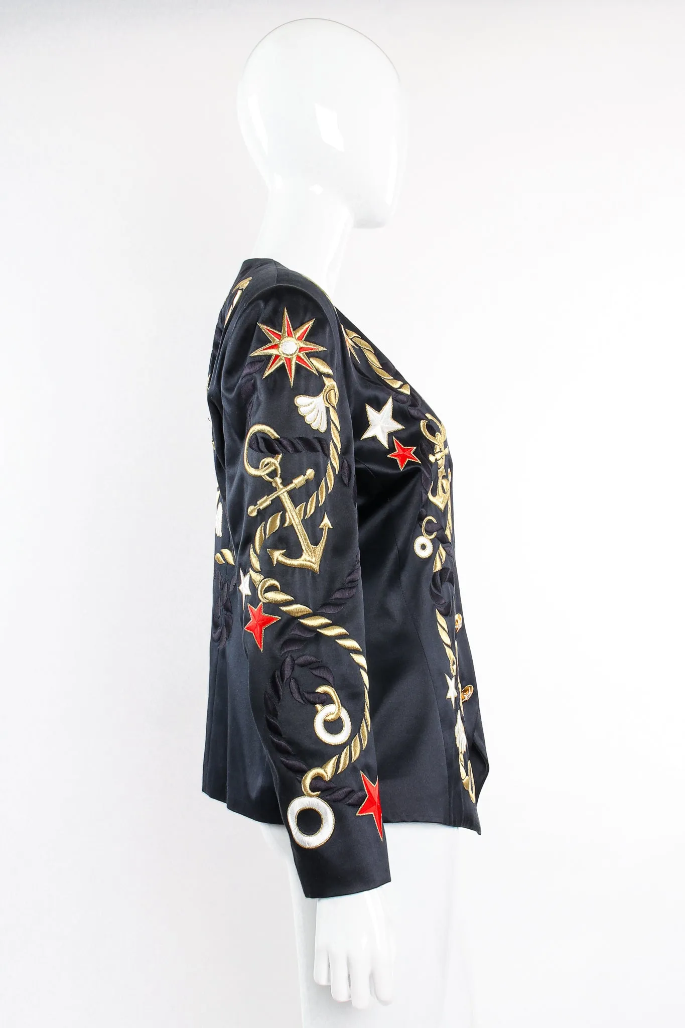 Nautical Embroidered Anchor Jacket