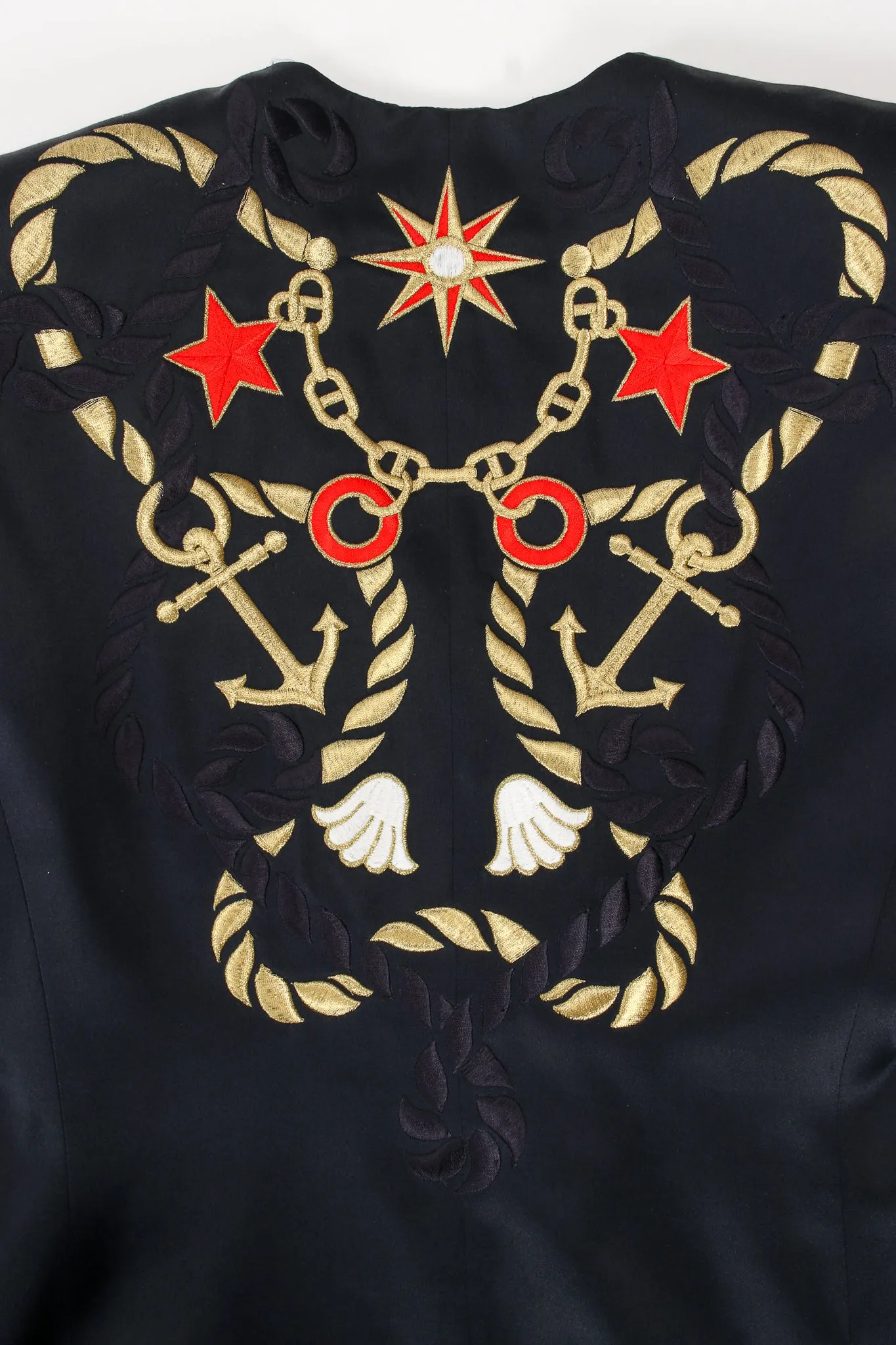 Nautical Embroidered Anchor Jacket