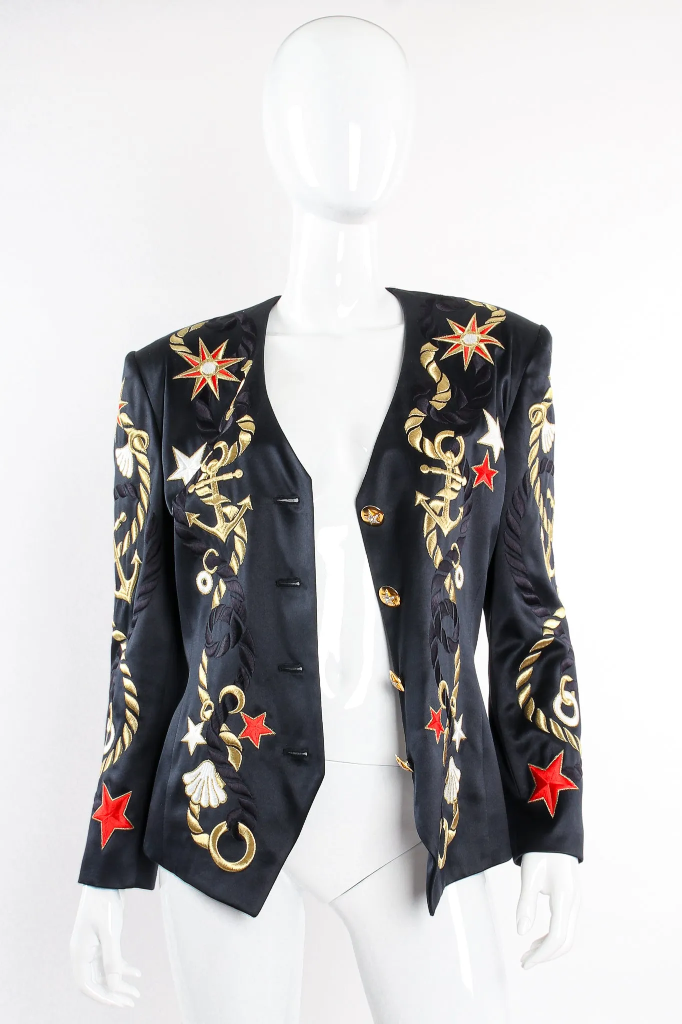 Nautical Embroidered Anchor Jacket