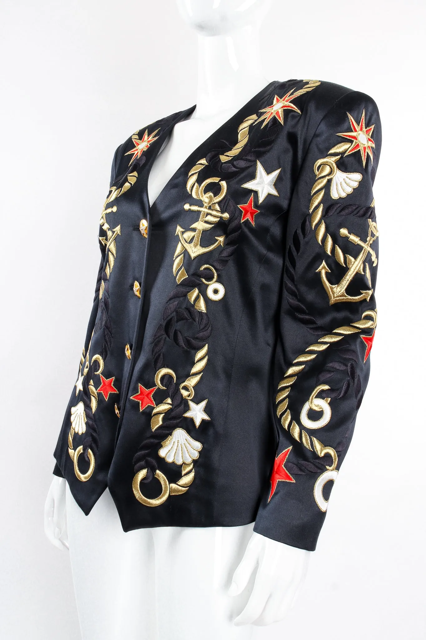 Nautical Embroidered Anchor Jacket