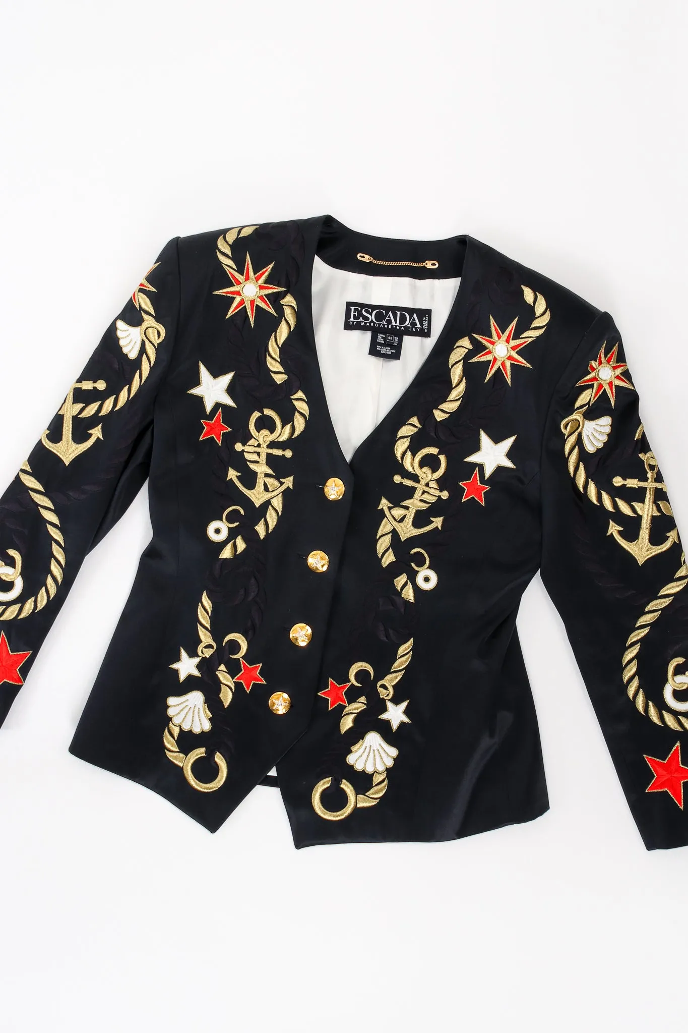 Nautical Embroidered Anchor Jacket