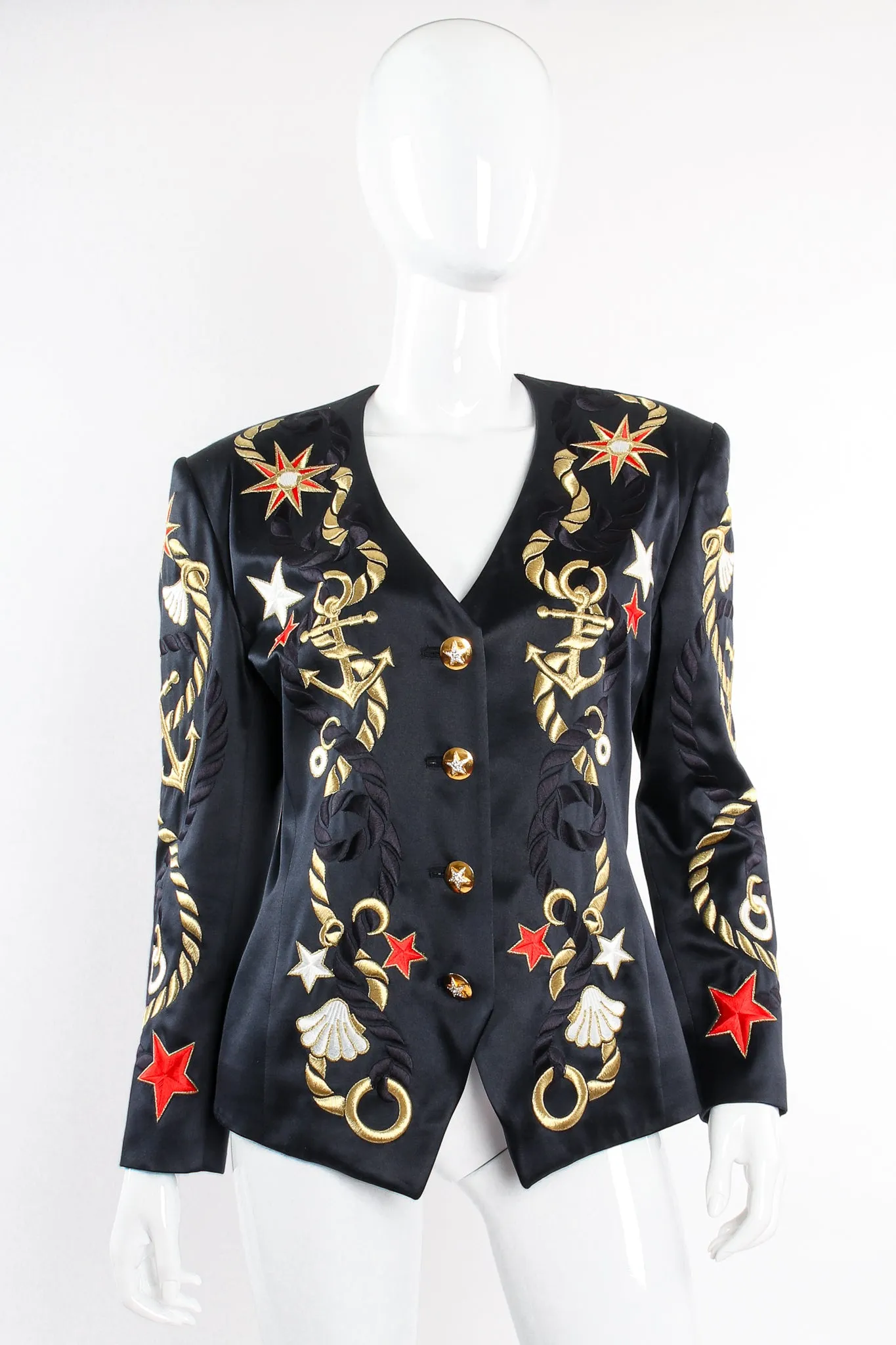 Nautical Embroidered Anchor Jacket