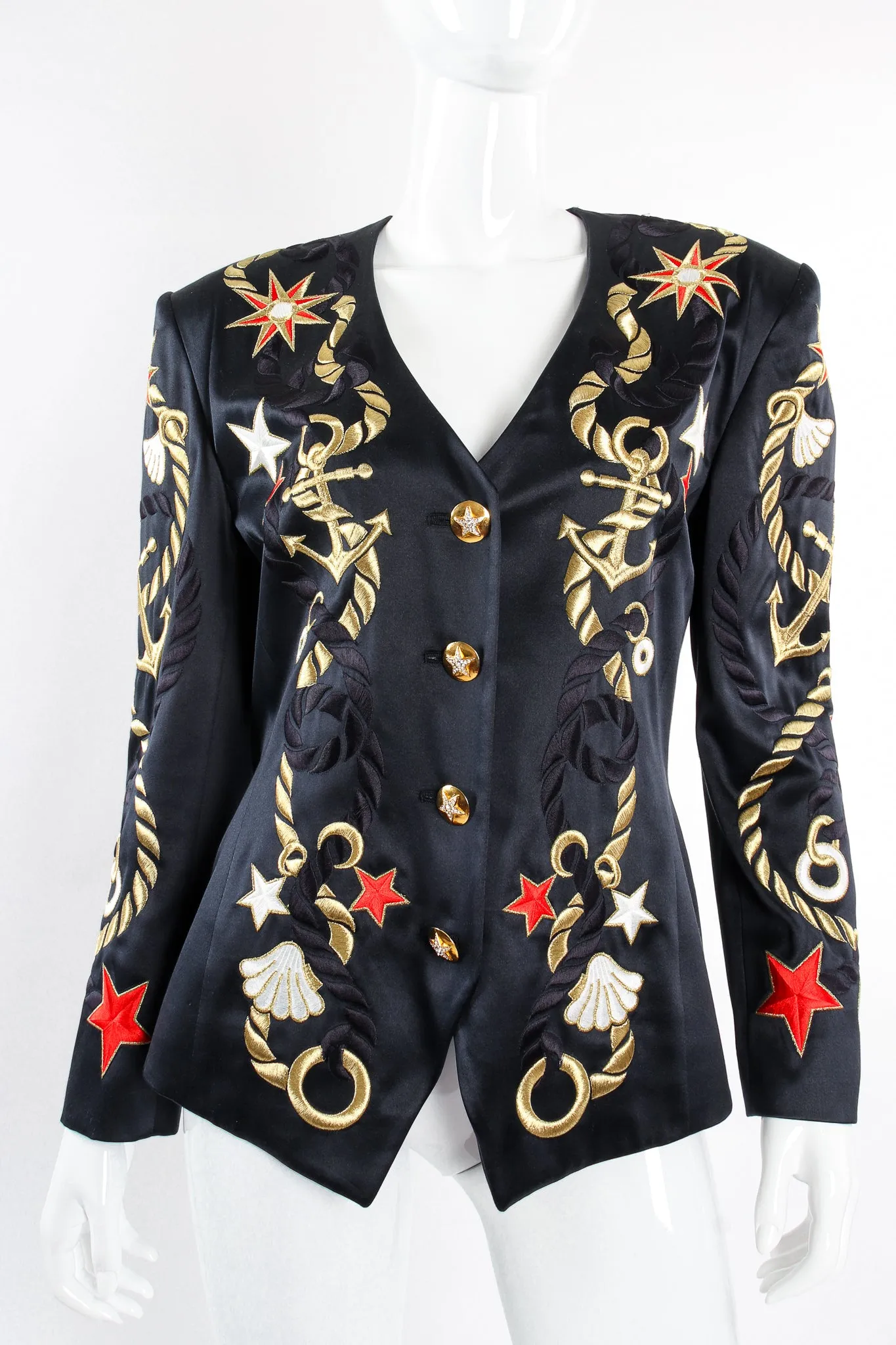 Nautical Embroidered Anchor Jacket
