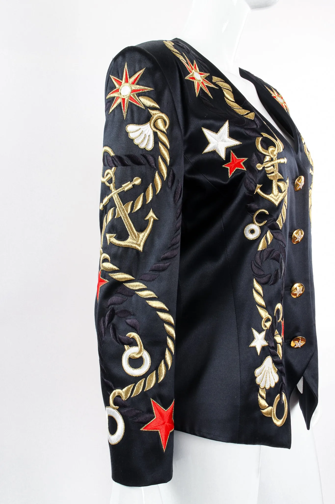 Nautical Embroidered Anchor Jacket