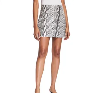 New Endless Rose Asymmetric Zip Front Snake Skin Print Mini Skirt